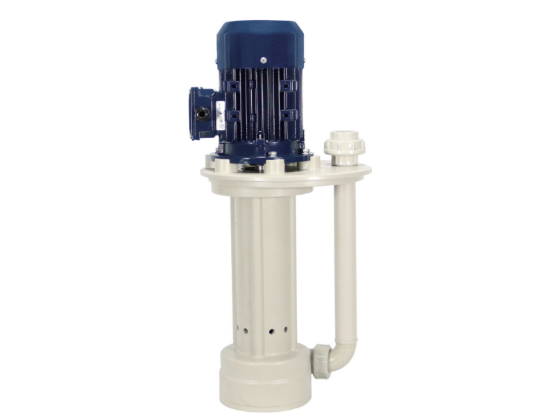 In-tank vertical pump with round plate